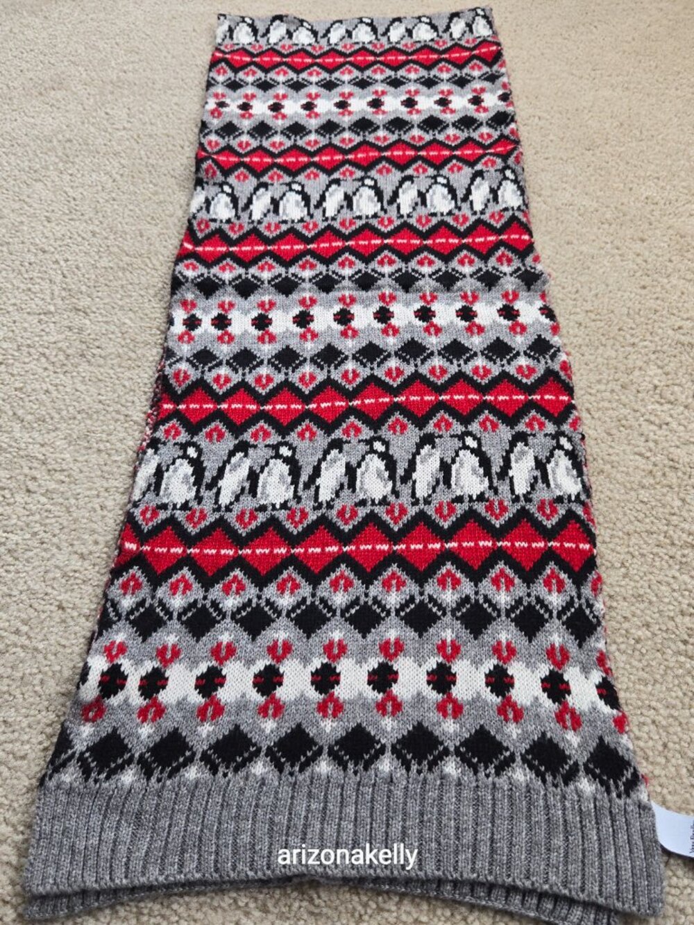 NWT Fair Isle Penguin Pals Scarf Vera Bradley Bird - Picture 6 of 9